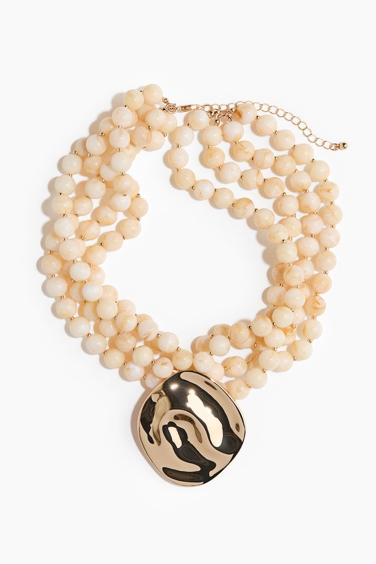 Beaded Necklace with Pendant