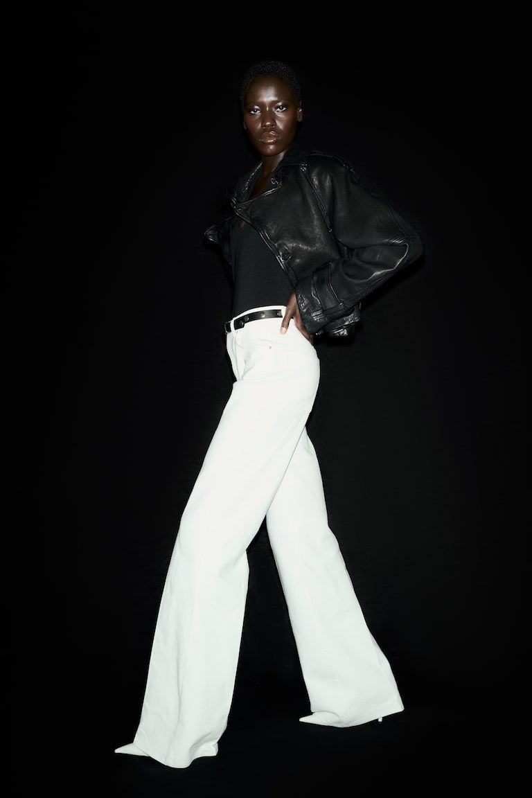 Belted Bootcut Pants