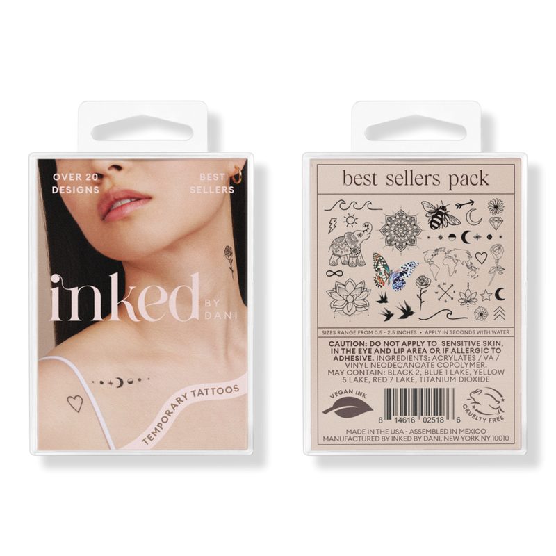 Best Sellers Temporary Tattoo Pack