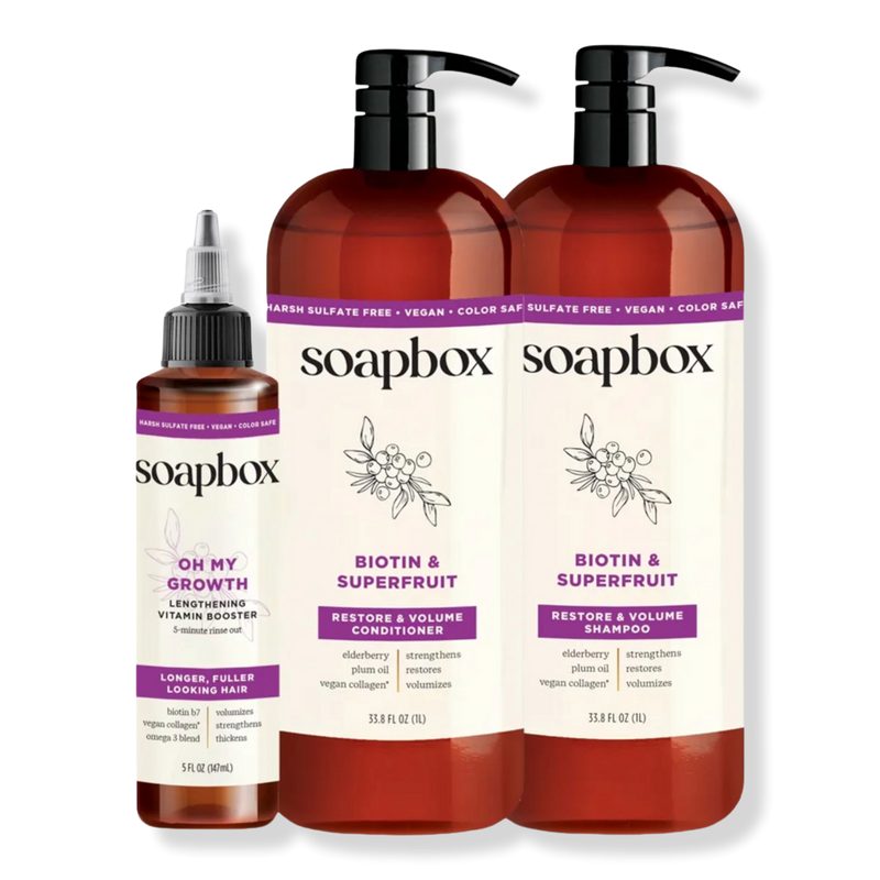Biotin & Superfruit Restore & Volume Haircare Essentials - 33.8 oz