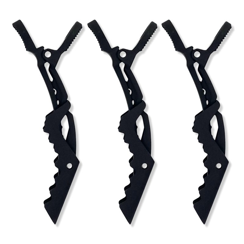Black No Slip Crocodile Clips