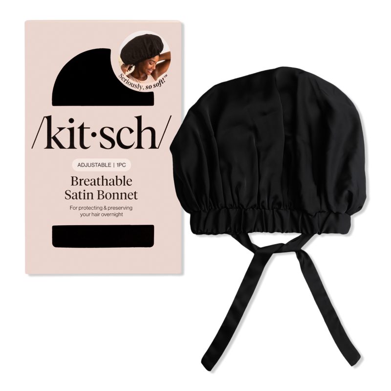 Black Satin Sleep Bonnet