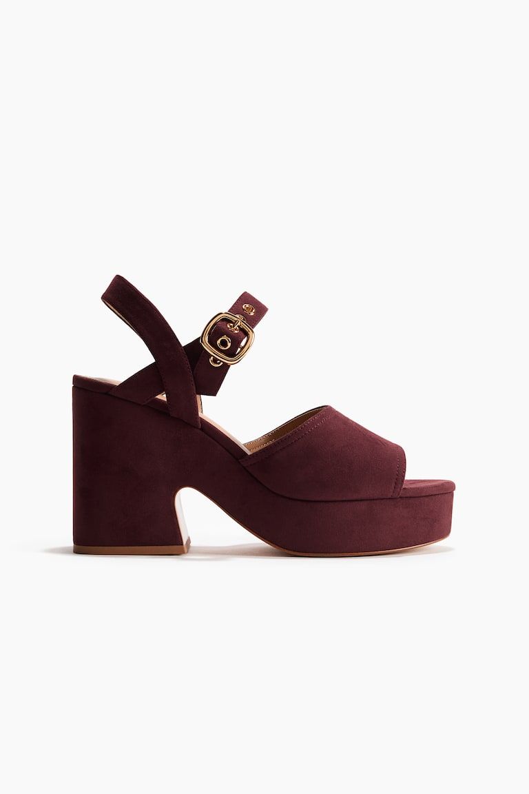 Block-Heeled Platform Sandals