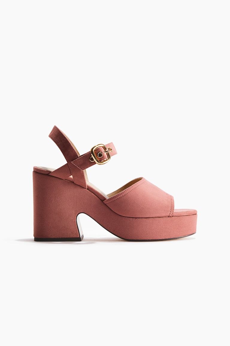 Block-Heeled Platform Sandals