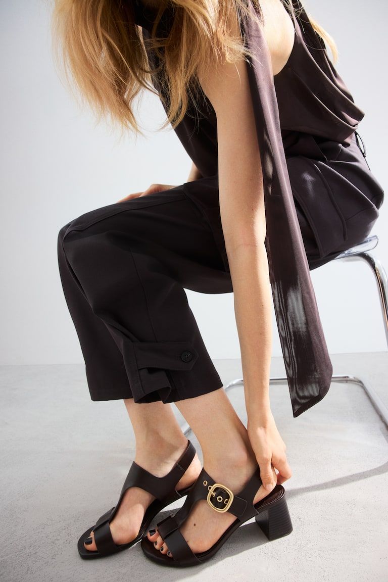 Block-Heeled Sandals