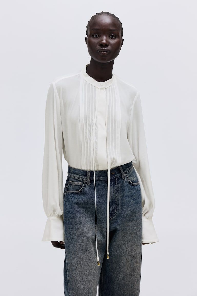 Blouse with Pintucks