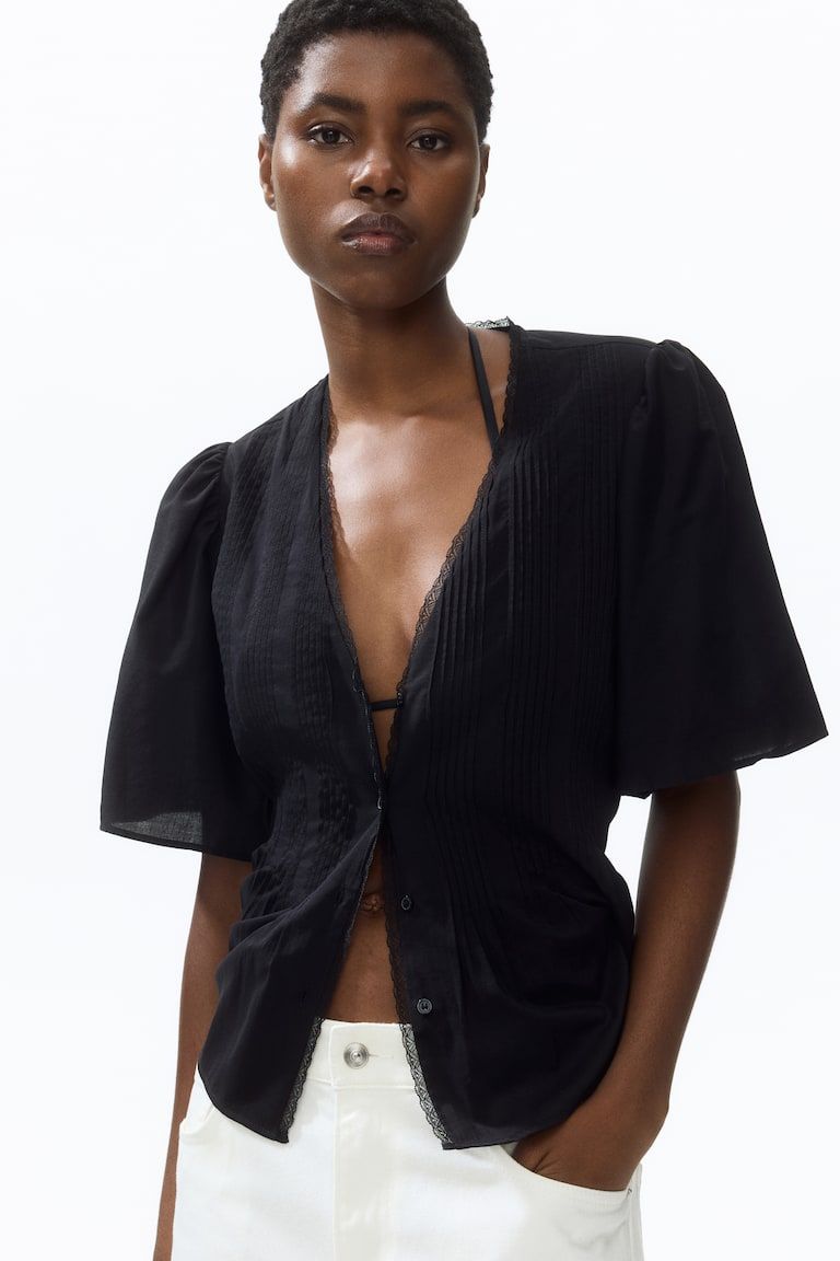 Blouse with Pintucks