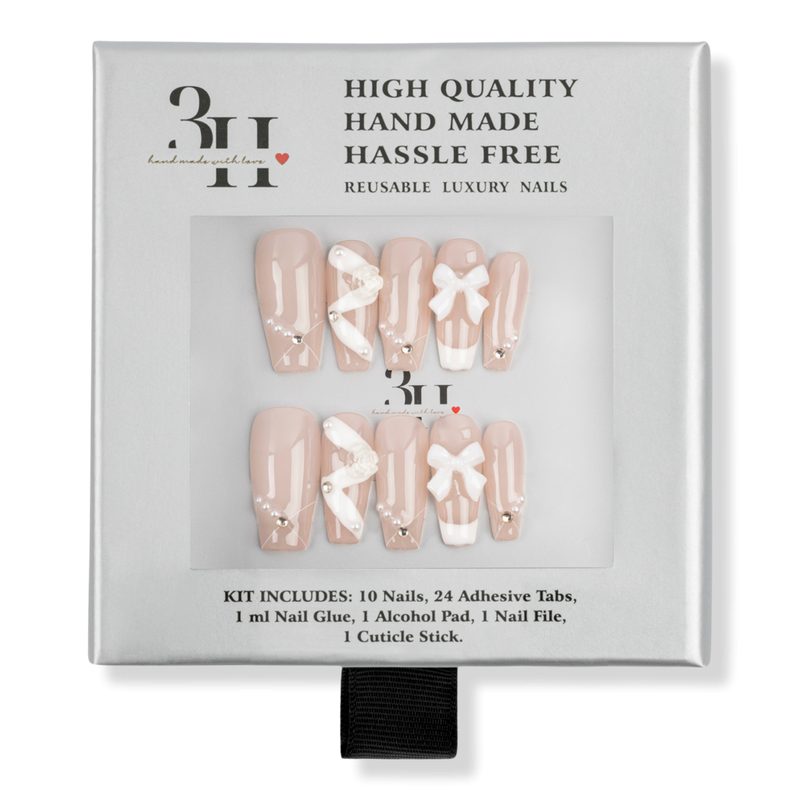 Blush Ballet Medium Coffin Press-On Nails - Large