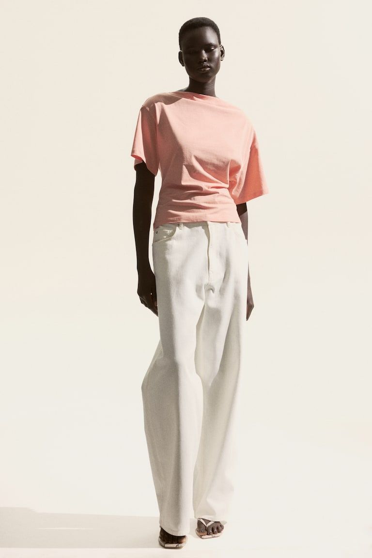Boat-Neck Cotton Top