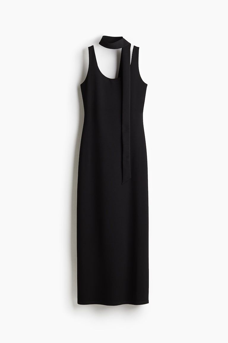 Bodycon Dress with Scarf
