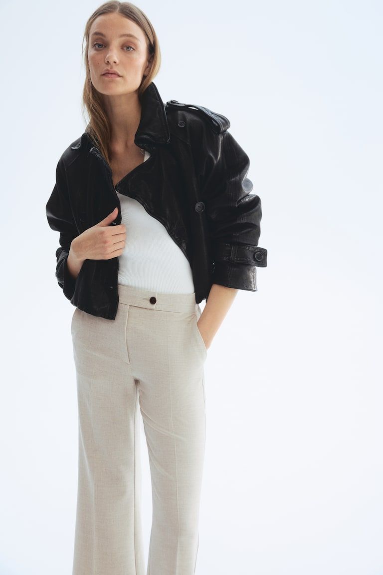 Bootcut Ankle-Length Pants