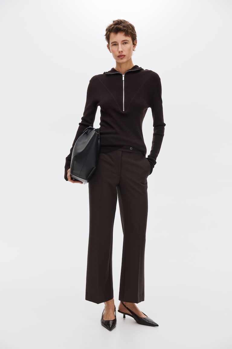 Bootcut Ankle-Length Pants