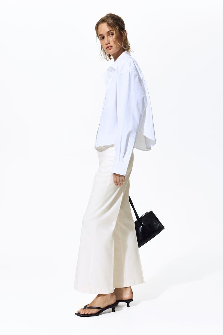 Bootcut Cotton Canvas Pants