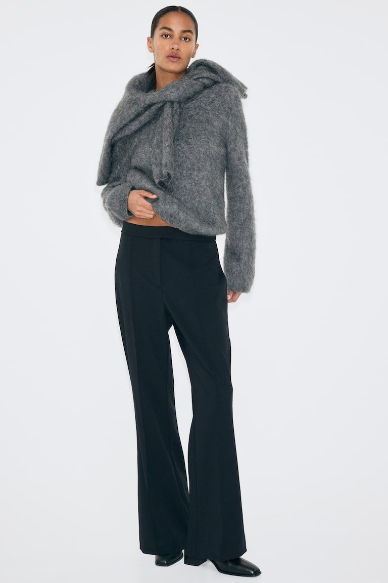 Bootcut Crease-Front Pants