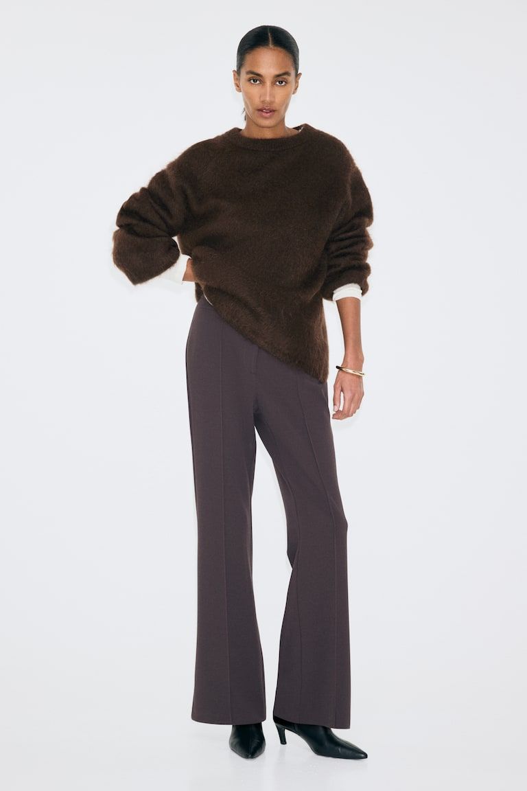 Bootcut Crease-Front Pants