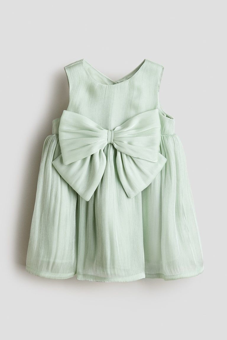 Bow-Detail Organza Dress