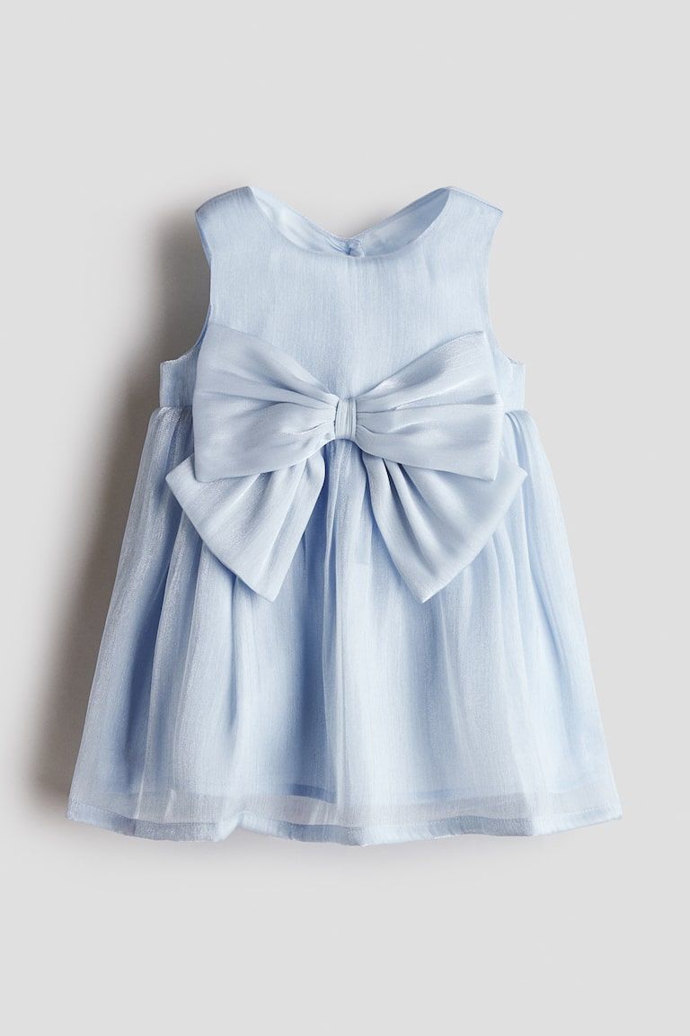 Bow-Detail Organza Dress