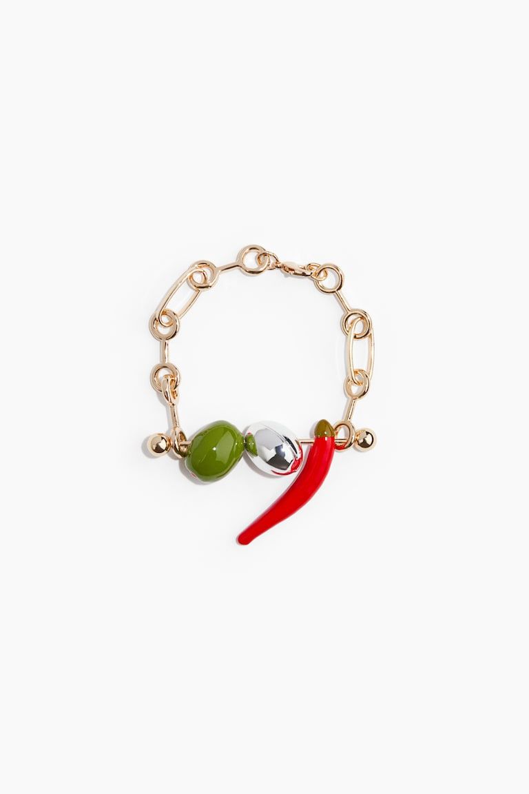 Bracelet with Bar Link and Pendants