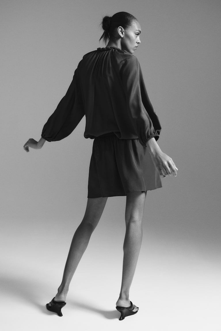 Braided-Detail Tunic Dress