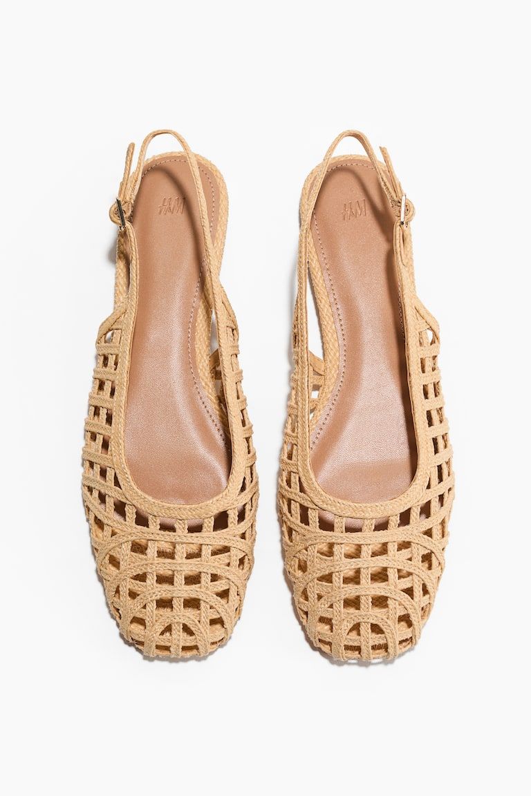 Braided-Look Slingbacks