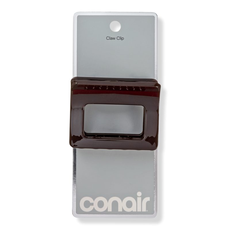 Brown Rectangular Claw Clip