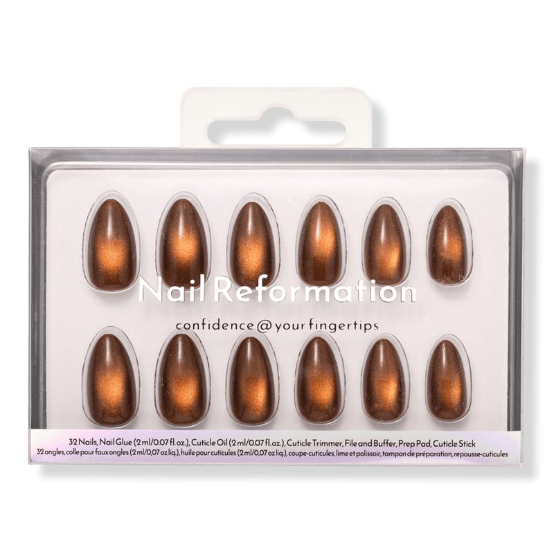 Brown Velour Press On Nails