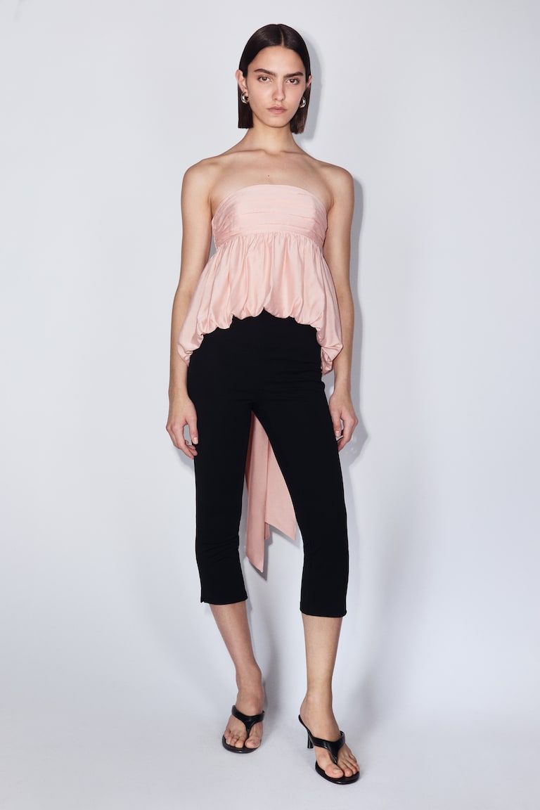 Bubble-Hem Bandeau Top