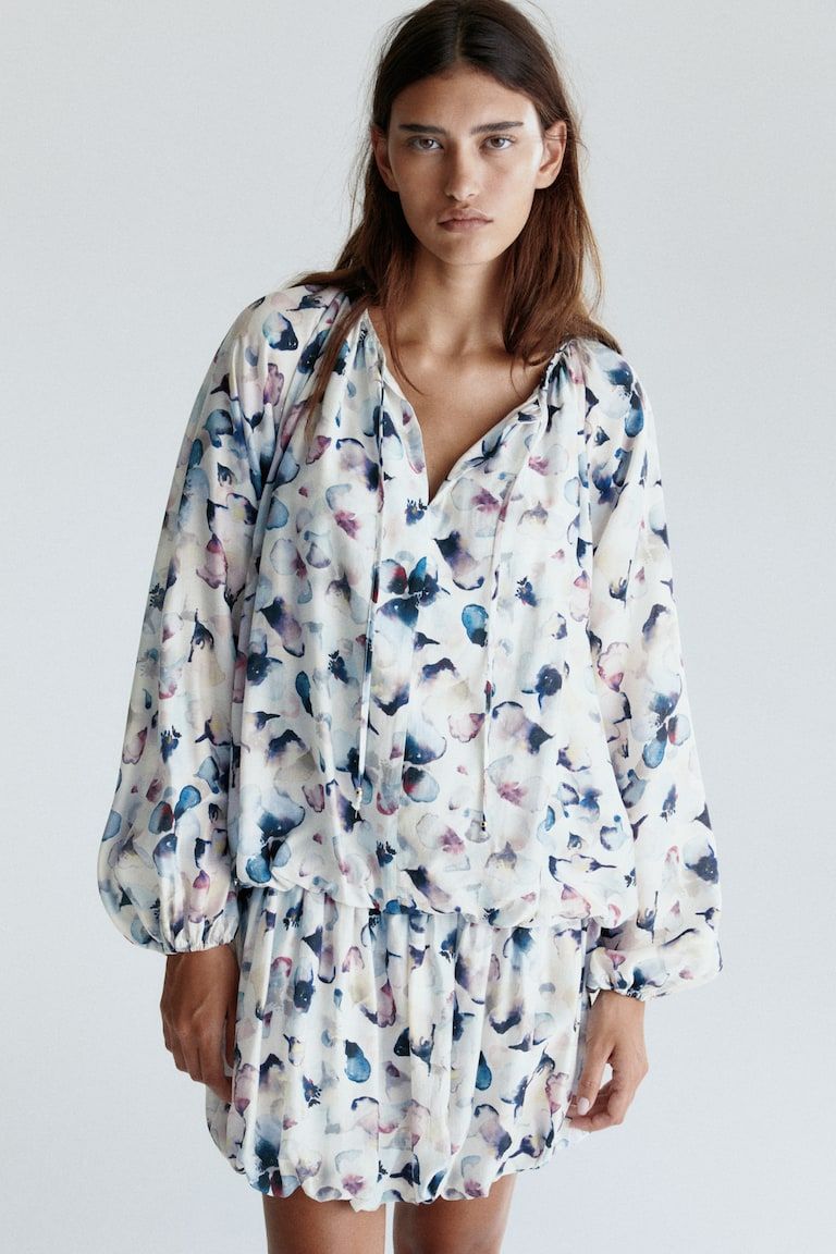 Bubble-Hem Dress