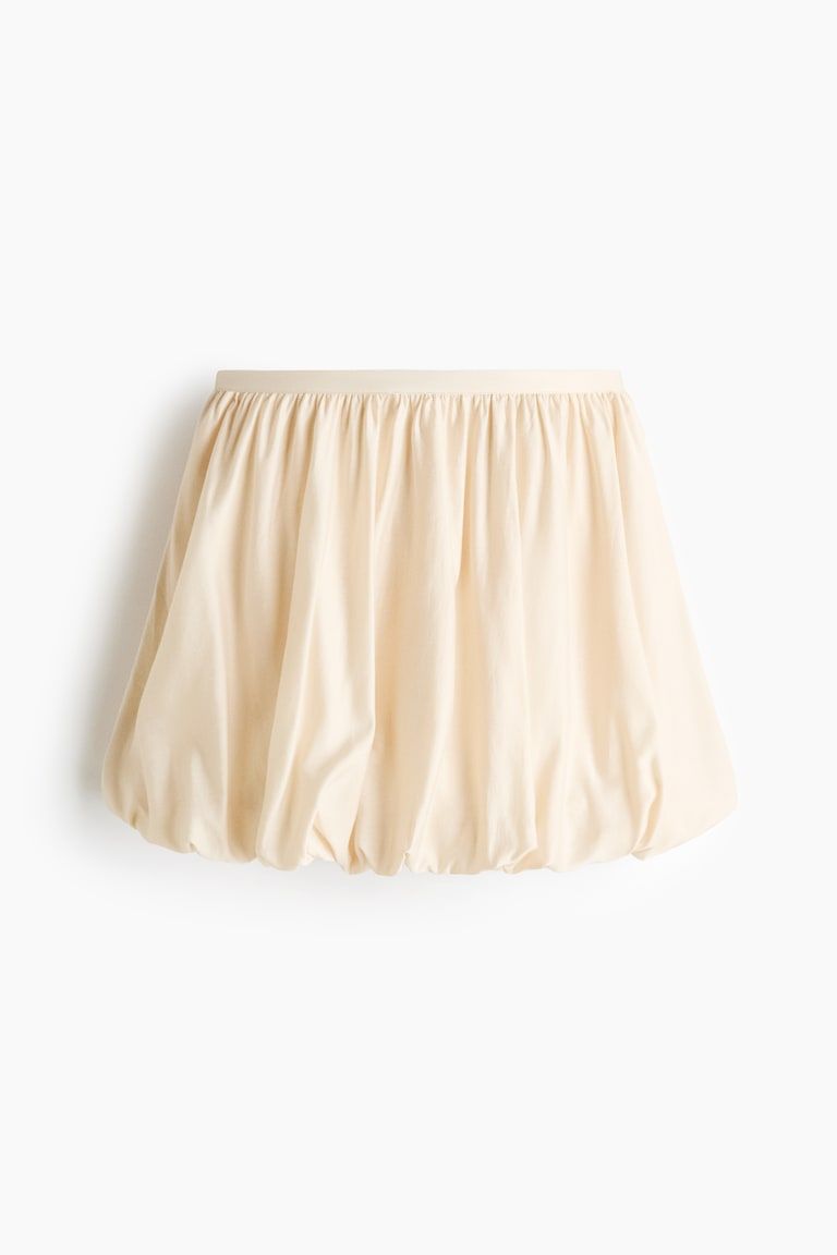 Bubble-Hem Mini Skirt
