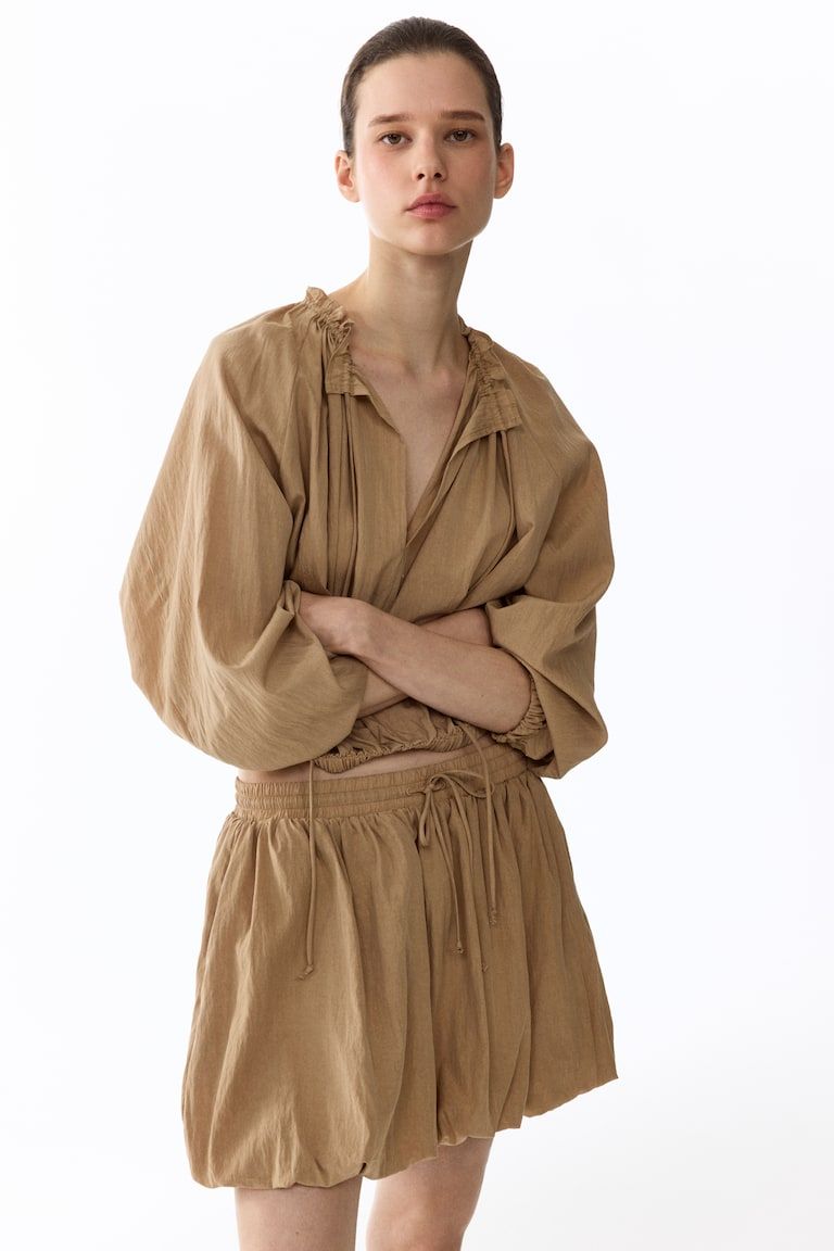 Bubble-Hem Skirt