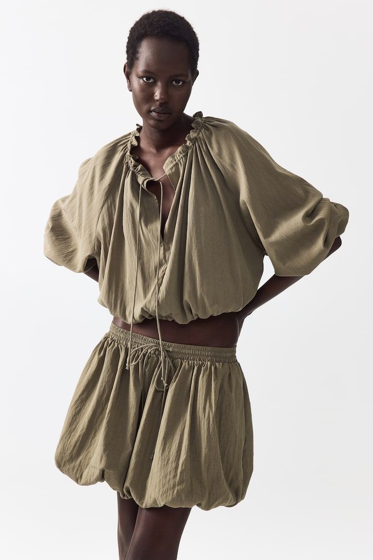 Bubble-Hem Skirt
