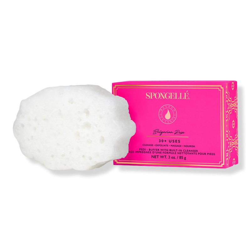 Bulgarian Rose Daisy Collection Pedi Buffer Body Wash Infused Exfoliating Foot Heel Scrub