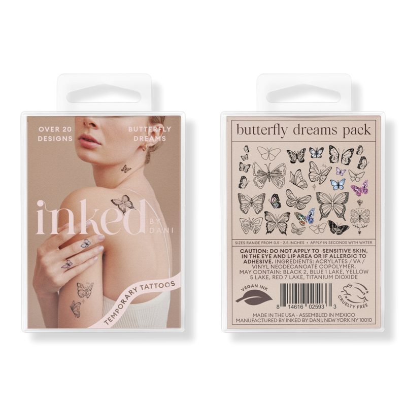 Butterfly Dreams Temporary Tattoo Pack