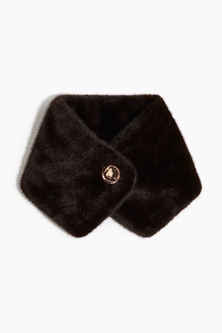 Button-Detail Scarf