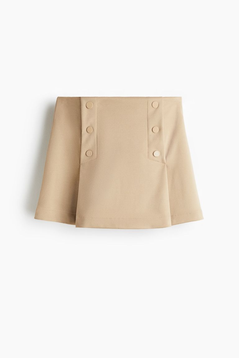 Button-Front Skort