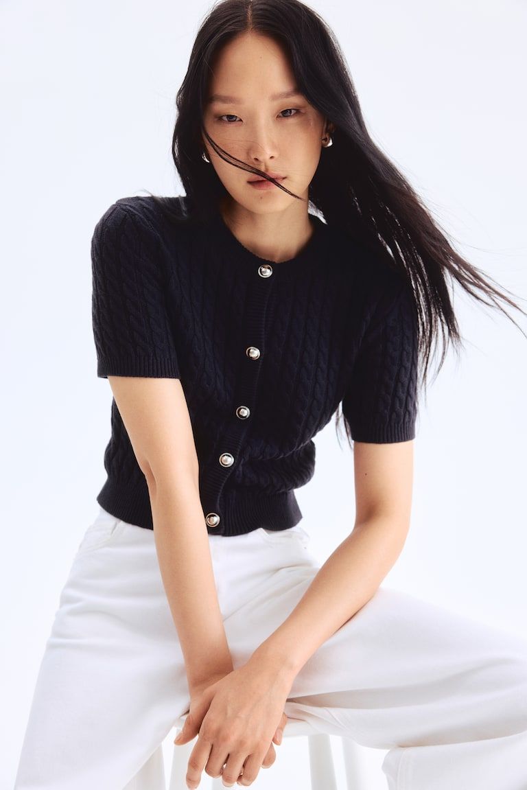 Cable-Knit Cardigan