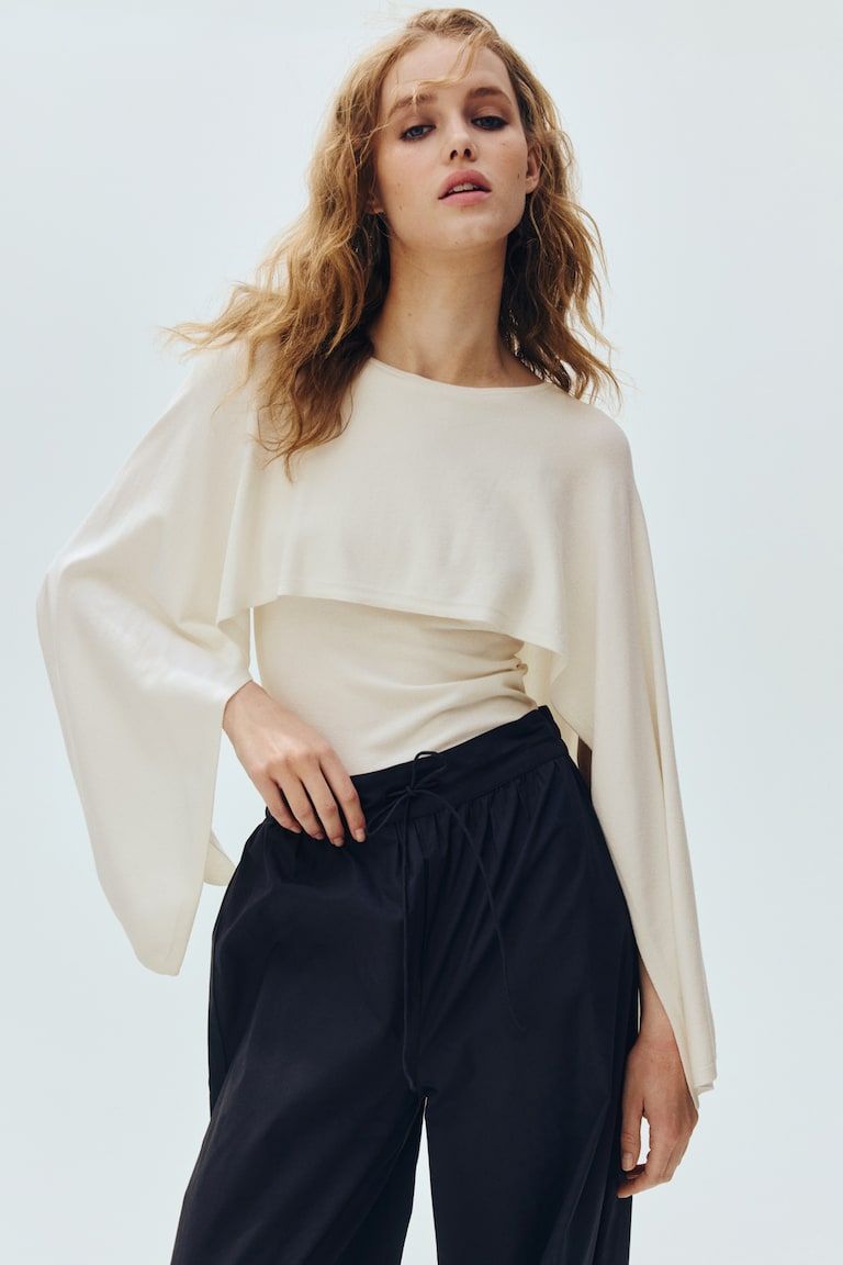 Cape-look top