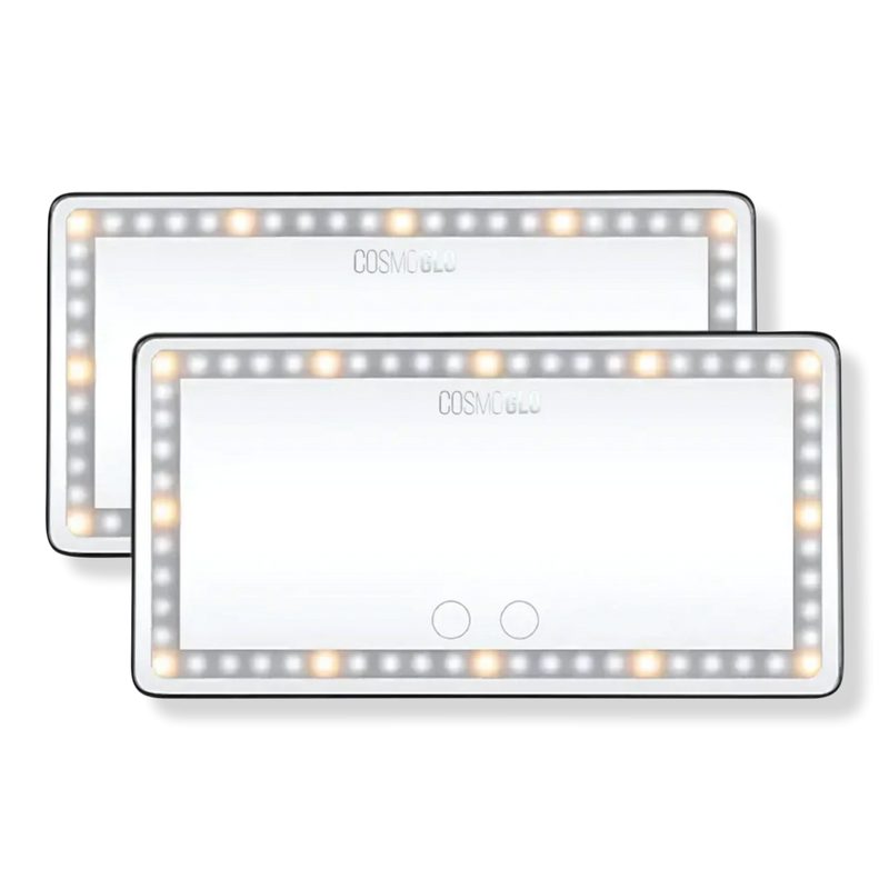 Car Visor Lighted Mirror 2-Pack - Black