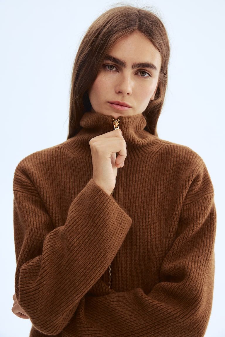 Cardigan with Zipper