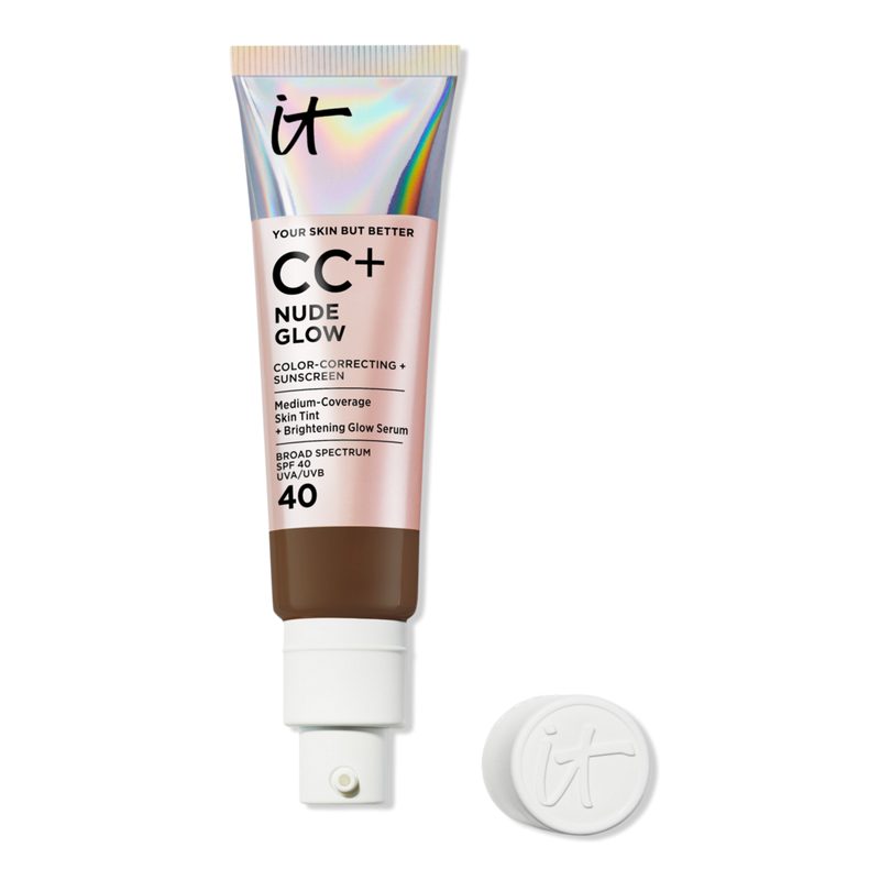 CC+ Nude Glow Lightweight Foundation + Glow Serum with SPF 40 - Deep Cool