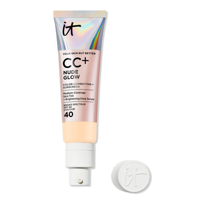 CC+ Nude Glow Lightweight Foundation + Glow Serum with SPF 40 - Fair