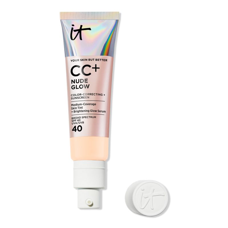CC+ Nude Glow Lightweight Foundation + Glow Serum with SPF 40 - Fair Beige