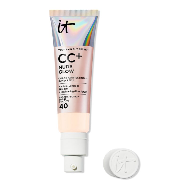 CC+ Nude Glow Lightweight Foundation + Glow Serum with SPF 40 - Fair Porcelain