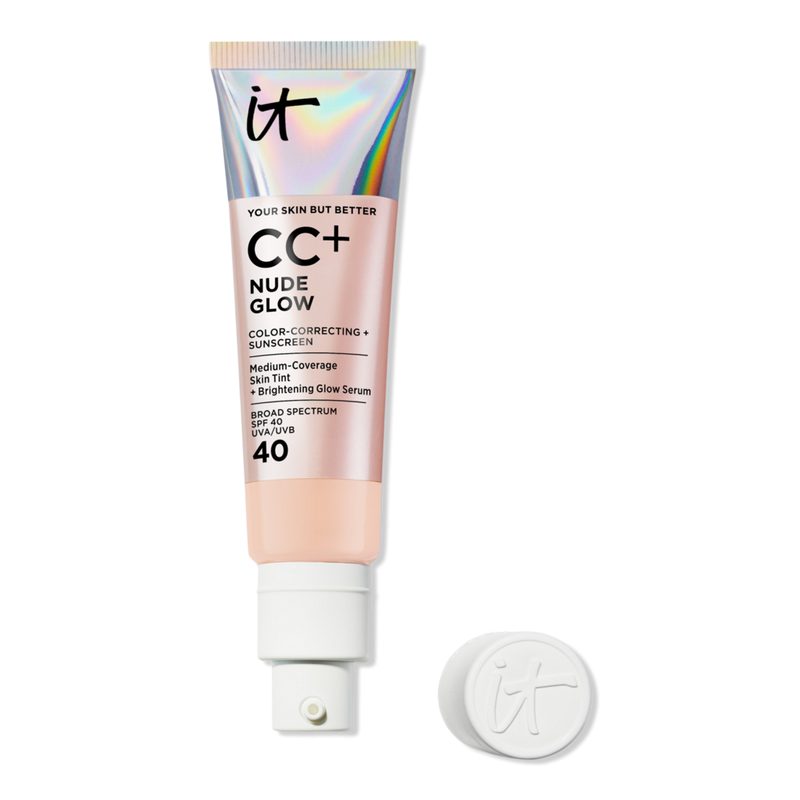 CC+ Nude Glow Lightweight Foundation + Glow Serum with SPF 40 - Light Cool