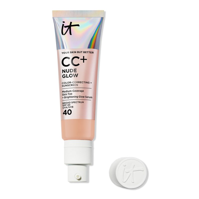 CC+ Nude Glow Lightweight Foundation + Glow Serum with SPF 40 - Neutral Tan