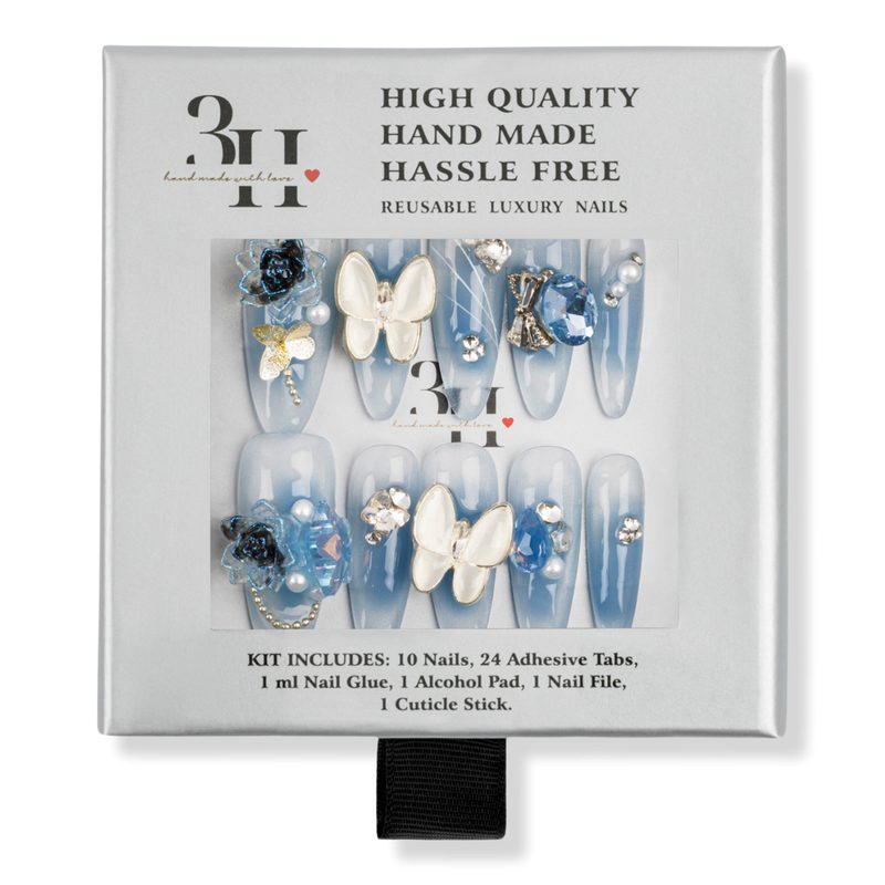 Celestial Butterfly Handmade Press-On Nails - Xsmall