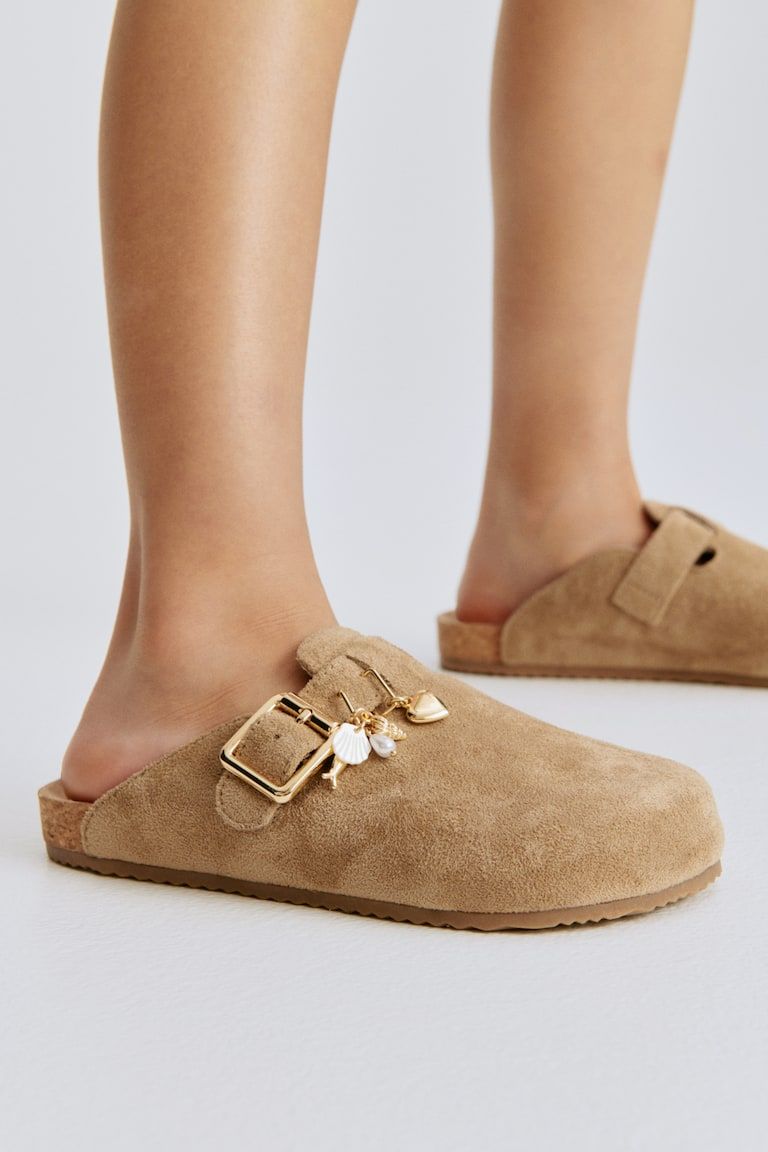 Charm-Detail Footbed Mules