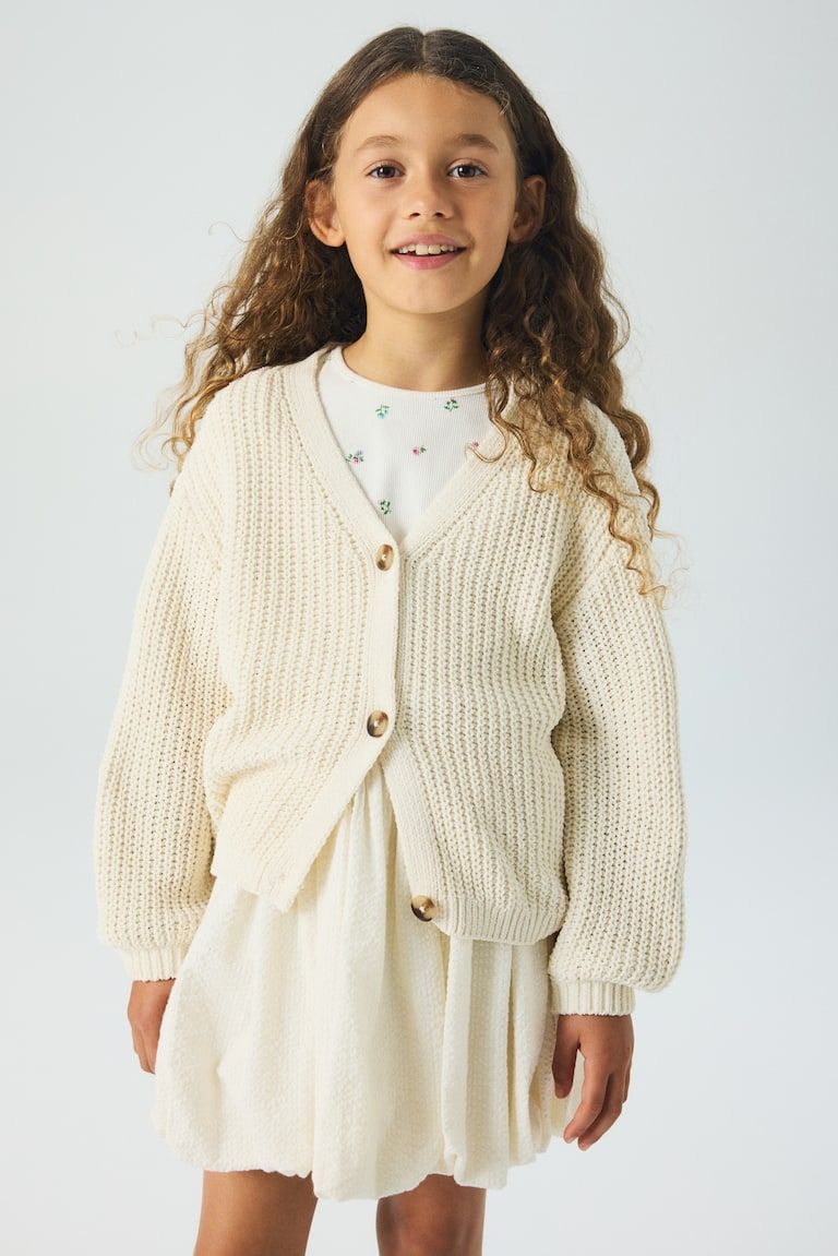 Chenille-Knit Cardigan
