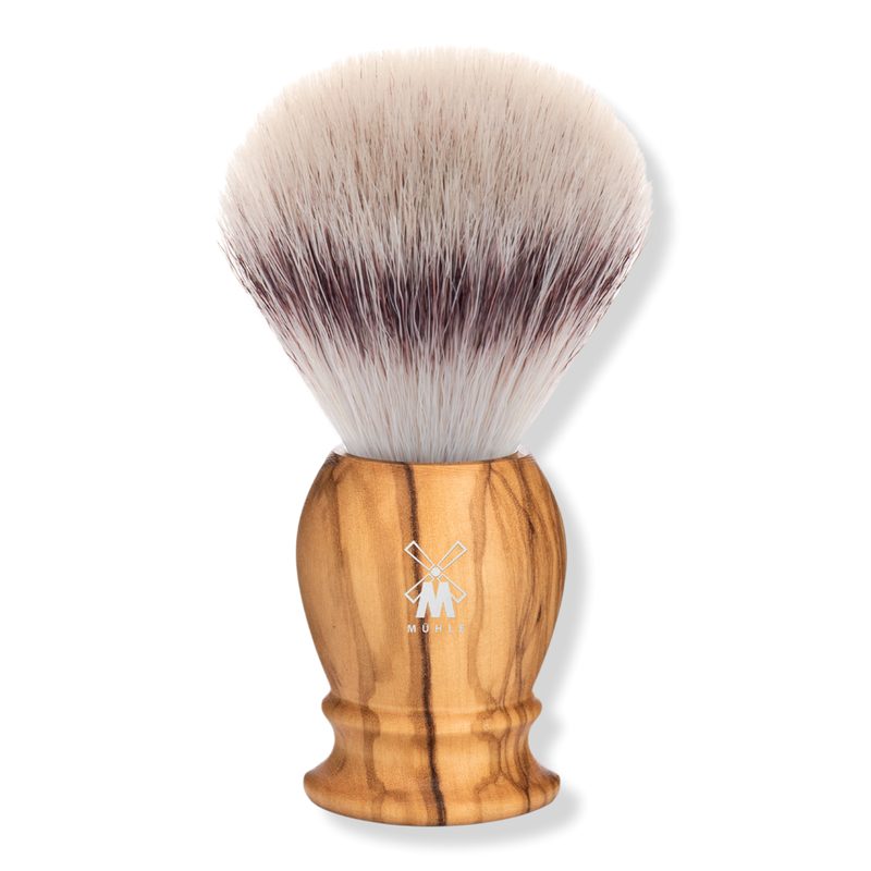 Classic Olive Wood Silvertip Fiber Shaving Brush - Medium