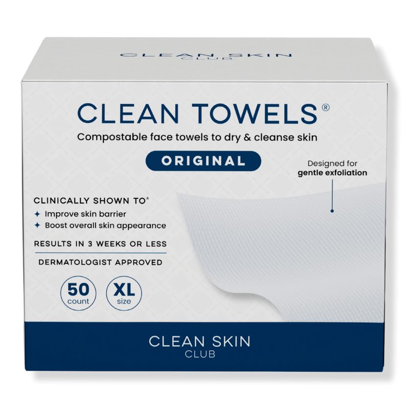 Clean Towels Original Disposable Face Towels - 50 ct